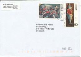 Japan Cover Sent To Denmark 1-6-2009 Topic Stamps (the Cover Is Folded) - Cartas & Documentos