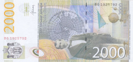 2000 Dinara 2012 UNC !  PREFIX BG ! - Serbia