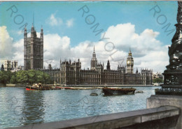 CARTOLINA  LONDON,INGHILTERRA,REGNO UNITO-THE HOUSES OF PARLIAMENT AND THE RIVER THAMES-BOLLO STACCATO,VIAGGIATA 1966 - Houses Of Parliament