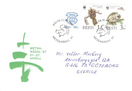 ESTONIA - MAIL 1997 PÖLVA - GÖTEBORG/SE - WWF  /4484 - Estland