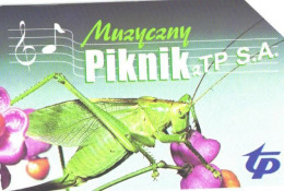 Poland:Used Phonecard, Telekomunikacja Polska S.A., 100 Units, Music Picnic, Grasshopper - Poland