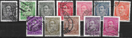 JUGOSLAVIA -1931 - ALESSANDRO I°- CON FIRMA INCISORE - SERIE 12 VALORI -USATA ( YVERT 210B\21B - MICHEL 228I\37I+241\2) - Used Stamps