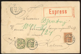 DUNAPATAJ 1903. Expressz Levél Kalocsára Külldve - Lettres & Documents