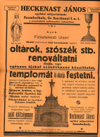 SZOMBATHELY 1947. Heckenast János Egyházu Műiparintézete, Dekoratív Reklám Levél - Lettres & Documents