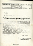 1909. Első Magyar Országos Bélyegkiállítás Felhívás, Régi Dokumentum - Lettres & Documents