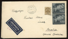 BUDAPEST 1943. Cenzúrázott Légi Levél Szlovákiába Küldve - Lettres & Documents
