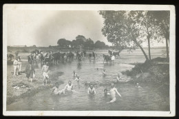 I.VH 1915. Orosz Front Samobor, Fürdöző Katonák, Fotós Képeslap - Hungary