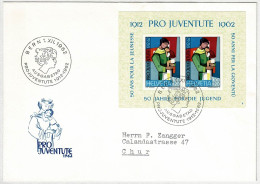 Schweiz Pro Juventute 1962, Brief Ersttag Sonderblock Bern - Chur - Cartas & Documentos