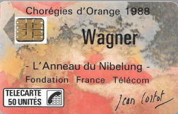 CARTE-PUBLIC-F23-50U-SC3-1988-WAGNER-V°N°6Pe 102803--UTLISE-TBE/LUXE - 1988