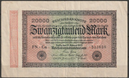 DR.20000 Mark Reichsbanknote 20.2.1923 Ros.Nr.84j, P85 ( D 6658 ) - 20000 Mark