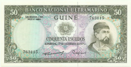 Guiné-Bissau - 50 Escudos - 17.12.1971 - P 44 - Unc. - Sign Varieties - Nuno Tristão - PORTUGAL - Guinea-Bissau