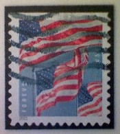 United States, Scott #5659, Used(o) Booklet, 2022, Flag Definitive, (58¢) Forever - Gebraucht