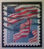 United States, Scott #5659, Used(o) Booklet, 2022, Flag Definitive, (58¢) Forever - Used Stamps