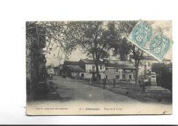 CPA DPT 82 VILLEBRUMIER , PLACE DE LA CROIX En 1904! - Villebrumier