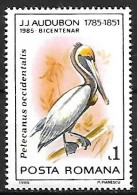 Rumania - MNH ** 1985 - Audubon :  Brown Pelican  -  Pelecanus Occidentalis - Pélicans