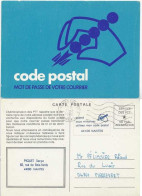 Etiquette De Diffusion Du Code Postal - Carte Postale De Service - Nantes - Zipcode