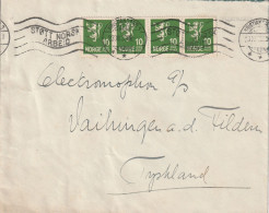 Norvège Lettre Christiansand Pour L'Allemagne 1933 - Lettres & Documents