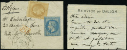 Lettre Formule Imprimée Petit Format 6,7x10,2 SERVICE Du BALLON Dans Une Petite Enveloppe Affranchie à 30c (10+20), Dépa - Sonstige & Ohne Zuordnung