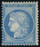 Neuf Avec Charnière N° 60B, 25c Bleu Type II, Cl, T.B. Rare - Other & Unclassified