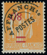 Neuf Sans Charnière N° 74a, 80c S/1f Orange, Surcharge Renversée, TB, Signé Brun - Autres & Non Classés