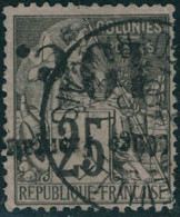 Oblitéré N°5c. 10c S/25c Surcharge Renversée (Type II). Qq. Dents Légèrement Courtes, Sinon T.B. - Other & Unclassified