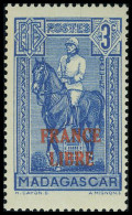 Neuf Sans Charnière N° 243, 3c Bleu Surchargé France Libre, TB - Other & Unclassified