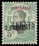 Neuf Sans Charnière N° 53a, 2c S/5c Vert, Triple Surcharge, Superbe - Other & Unclassified