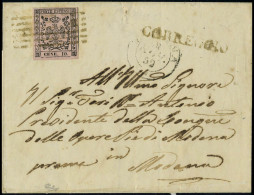 Lettre N° 2Ab, 10c Rose, Variété 10 CENE Sur L, Sassone 9e : 16250 € Piéce Rare Et Superbe Signé Calves - Otros & Sin Clasificación