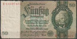 DR.50 Mark Reichsbanknote 30.3.1933 Ros.Nr.175b, P 182 ( D 6799 ) - 50 Reichsmark
