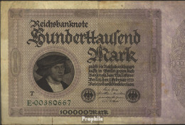 Deutsches Reich Rosenbg: 82c, Reichsdruckerei Nur Eine KN Auf Der Vs, Mit T Gebraucht (III) 1923 100.000 Mark - 100000 Mark