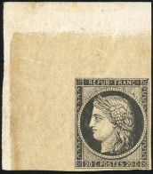 ** 3 -- 20c. Noir S/jaune. BdeF. SUP. - 1849-1850 Ceres