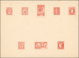 * 106 -- Feuillet Sur Papier épais Imprimé à L'Atelier Des Timbres Poste Vers 1905 Avec Des Clichés Originaux Fournis Pa - Other & Unclassified