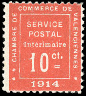 * 1 -- 10c. Vermillon. TB. - Guerre (timbres De)