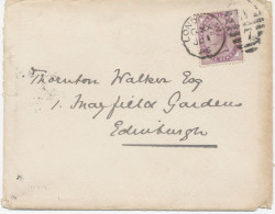 GB 1896, QV 1d Lilac 16 Dots Sound Used On Very Fine Cover With Barred Duplex-cancel "LONDON-W. / W / 7" (Western Distri - Covers & Documents