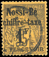 Obl. 6 -- Timbres-Taxe. 1F. S/35c. Violet-noir S/jaune-orange. Obl. SUP. R. - Autres & Non Classés