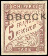 * 18 -- Timbres-Taxe. 5F. Marron. SUP. - Autres & Non Classés