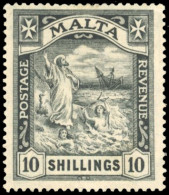 * SG#104 -- 10s. Black. VF. - Malte (...-1964)