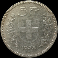 LaZooRo: Switzerland 5 Francs 1923 VF / XF - Silver - 5 Francs