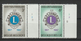 Belgie OCB 1404 / 1405  ** MNH Met Plaatnummer 2 - 1961-1970