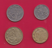 NAMIBIA 1993 4 Different Coins KM1=5 - Namibie