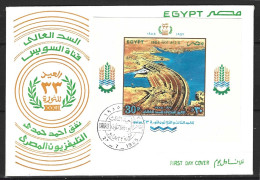 EGYPTE. BF 42 De 1985 Sur Enveloppe 1er Jour. Barrage D'Assouan. - Wasser