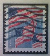 United States, Scott #5659, Used(o) Booklet, 2022, Flag Definitive, (58¢) Forever - Gebraucht