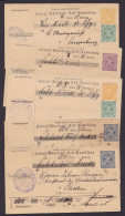 Aus ADU 14/20, 5 Postanweisungsumschläge, Gebraucht, Mit Dienstsiegel, Aber Kein Poststempel - Postwaardestukken