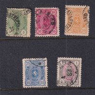Finland Suomi 1885 5p-1m Sc 31-35 CV $41 Used 15870 - Used Stamps
