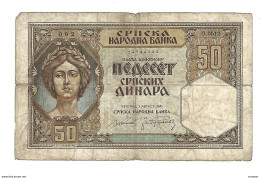 *serbia 50 Dinara 1941  26 - Serbie