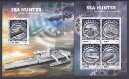 Sierra Leone 2016 - SUBMARINES - SEA HUNTER  -  B.F. + BL - MNH - Duikboten