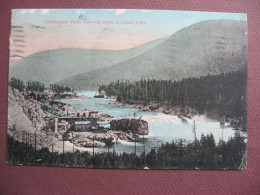 CPA CANADA NELSON Bonnington Falls Showing Upper & Lower Falls 1912 RARE PLAN ? - Nelson