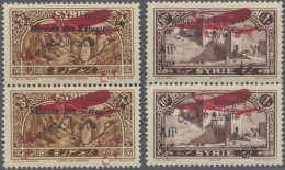 Syria: 1926, Refugee's Relief, Airmail Stamps 2pi. On 3pi. Brown Showing Variety - Syrie