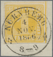 Bayern - Marken Und Briefe: 1862, 1 Kr. Gelb, Plattentyp II (runde Ecken), überg - Other & Unclassified