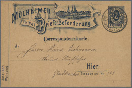 Deutsches Reich - Privatpost (Stadtpost): 1896, MÜHLHEIM/Privat-Briefe-Beförderu - Postes Privées & Locales